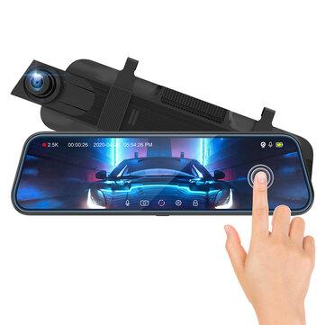 ThiEYE CarView3 Full HD1080P 2.5K DVR Camera 10Inch Touch Screen Video Recorder with Dual Lens Mirror Rearview Left Side Dash Camera