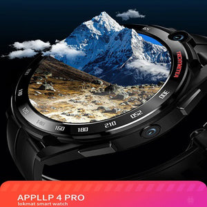 Lokmat  Appllp 4 Pro Smart watch 2023 1.6 inch 400*400 HD Screen 8MP Dual Camera  900mAh Wifi 4G GPS Smartwatch with sim card