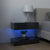 TV Cabinet with LED Lights Gray 23.6
