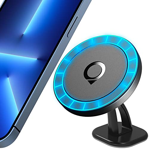 Quarble Magnetic Dashboard Car Mount Compatible with MagSafe Case iPhone 13 12 Pro Max Mini, 360° Adjustable Phone Holder No Metal Plate Needed 2021 All New