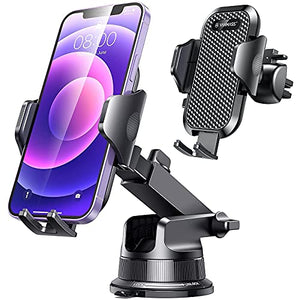 [Upgraded] VANMASS Car Phone Mount [Super Suction Cup] Dashboard Phone Holder Stand, Universal Handsfree Windshield Dash Air Vent Cell Phone Holder Car, Compatible with iPhone 13 12 Samsung LG & Truck