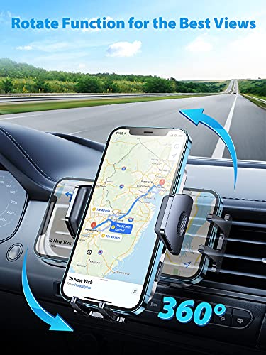 [Military Grade] VICSEED Car Phone Holder Mount, [Thick Case & Heavy Phone Friendly] 4 in 1 Phone Mount for Car Dashboard Windshield Air Vent Handsfree Cell Phone Holder Car Fits iPhone 13 All Phones
