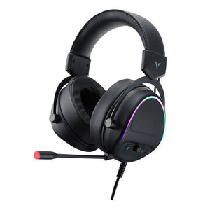Rapoo VH650 Wired Gaming Headset Virtual 7.1 Channel 50MM Sound Unit RGB Backlit Headphone with 360° Adjustable Noise-Canceling Microphone for Computer PC Gamer