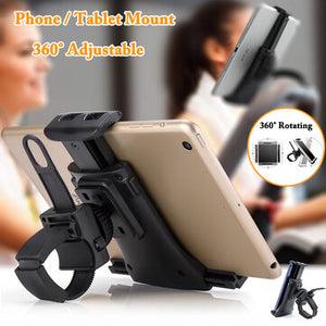 Universal Outdoor MTB Motorcycle Road Bike Bicycle Handlebar Mobile Phone Holder Fitness Room Exercise Tablet Bracket Stand