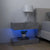 TV Cabinets with LED Lights 2 pcs Concrete Gray 23.6