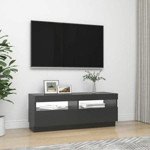 TV Cabinet with LED Lights Gray 39.4